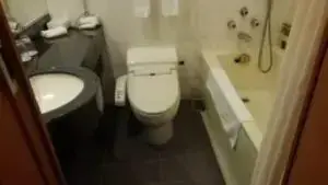 alt="オアシスタワーのバスとトイレ"