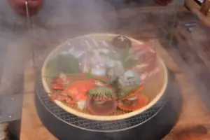 新鮮魚介類の地獄蒸し
