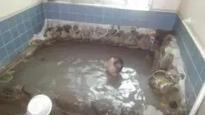 alt="湯元屋旅館の酸性のアルミニウム－硫酸塩泉"