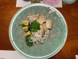 alt="臼杵フグのふぐ刺し"