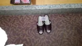 alt="ホテルエールの私のスリッパ”