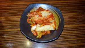 alt="元祖アリランの浸かりが浅かったキムチ”