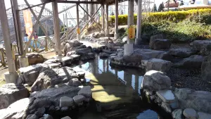 alt="城島高原パークの無料足湯”