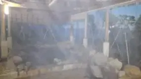 alt="ホテルシーウェーブ別府の半露天風呂”